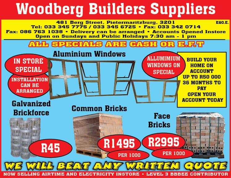 Woodberg Builders Suppliers Pietermaritzburg. Projects