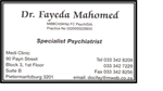 Dr Fayeda Mahomed