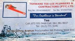 Tshwane Tee-Lee Plumbers And Contractors