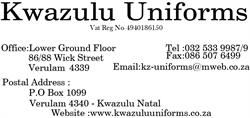 Kwazulu Uniforms