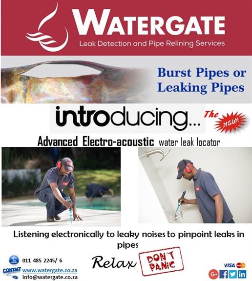 Watergate Leak Detection & Pipe Relining Specialists Johannesburg