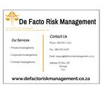 De Facto Risk Management