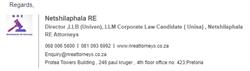 Netshilaphala Re Attorneys