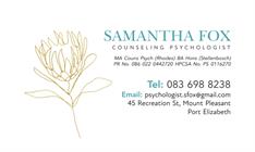 Samantha Fox Counseling Psychologist